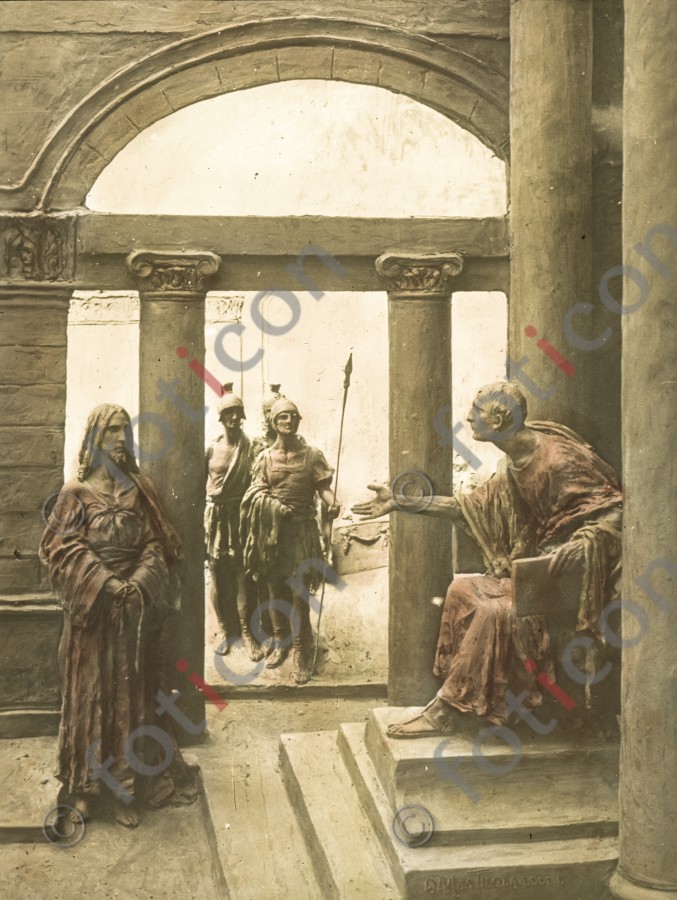 Jesus vor Pontius Pilatus | Jesus before Pontius Pilate - Foto simon-134-045.jpg | foticon.de - Bilddatenbank für Motive aus Geschichte und Kultur